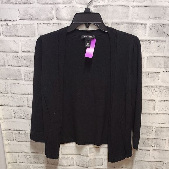 White House Black Market Black Cardigan Sweater - Picture 1 of 3